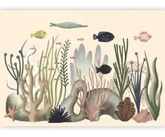 Artgeist Fototapetas - Underwater World - Fish and Corals in Pastel Colours