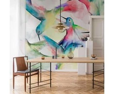 Artgeist Fototapetas - Watercolor Birds