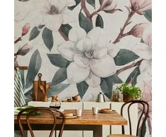 Artgeist Fototapetas - Watercolor Magnolias - Second Variant