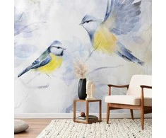 Artgeist Fototapetas - Watercolor Tit - First Variant