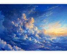Artgeist Fototapetas - When the Sky Becomes a Canvas: Artistic Creation of Nature in the Clouds