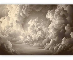 Artgeist Fototapetas - Whisper of Illuminated Clouds: Soft Play of Light in the Theater of the Heavens