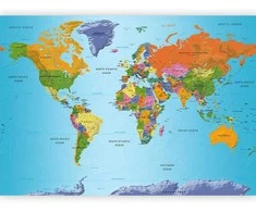 Artgeist Fototapetas - World Map: Colourful Geography