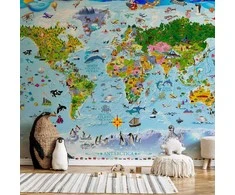 Artgeist Fototapetas - World Map for Kids