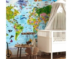 Artgeist Fototapetas - World Map for Kids