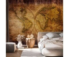 Artgeist Fototapetas - World on old map