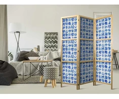 Artgeist Japoniška kambario pertvara - Ceramic Tiles - Traditional Portuguese Mėlyna Tiles Azulejos