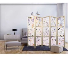 Artgeist Japoniška kambario pertvara - Confetti-Style Terrazzo - Violetinė-Rožinė - Colorful Pattern.