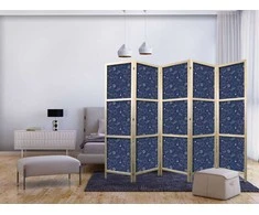 Artgeist Japoniška kambario pertvara - Cosmic Inspirations - Pattern with Stars and Constellations on a Dark Background