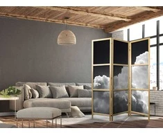 Artgeist Japoniška kambario pertvara - Discover the Infinite Play of Sunlight – Clouds and Shadows in the Sky.