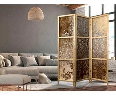 Artgeist Japoniška kambario pertvara - Golden Flourishes I