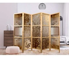 Artgeist Japoniška kambario pertvara - Golden Flourishes II