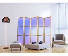Artgeist Japoniška kambario pertvara - Heather Mist - Delicate Gradient Composed of Various Shades of Violet.