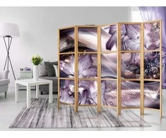 Artgeist Japoniška kambario pertvara - Lilies on a Wave