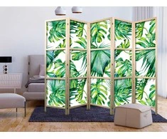 Artgeist Japoniška kambario pertvara - Monstera and Palm Leaves II