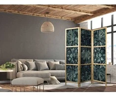 Artgeist Japoniška kambario pertvara - Oriental Pattern Carpet - Emerald Ornaments and Worn Patterns