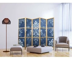 Artgeist Japoniška kambario pertvara - Retro Ornament - Decorative Motif in Worn Blues