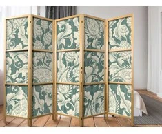 Artgeist Japoniška kambario pertvara - Sage Žalias Flourishes