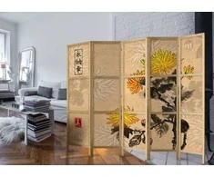 Artgeist Japoniška kambario pertvara - Style: Chrysanthemums II