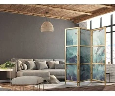 Artgeist Japoniška kambario pertvara - Three Schools of Fish - Fish in Muted Colors Swimming in Groups in Oceanic Depths