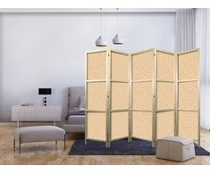 Artgeist Japoniška kambario pertvara - Tiny Dots - Optimistic Pattern in Peach Colors.
