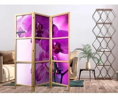 Artgeist Japoniška kambario pertvara - Violet Orchids I