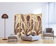 Artgeist Japoniška kambario pertvara - Waving Leaves - Irregular Plant Shapes in the Style of Matisse