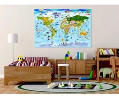 Artgeist Kamštinis paveikslas - Children's Map: Colourful Travels