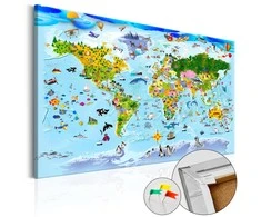 Artgeist Kamštinis paveikslas - Children's Map: Colourful Travels
