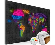 Artgeist Kamštinis paveikslas - Mappa del Mondo