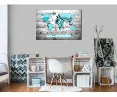 Artgeist Kamštinis paveikslas - Mėlyna Continents