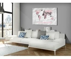 Artgeist Kamštinis paveikslas - Rožinė Continents