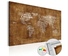 Artgeist Kamštinis paveikslas - The Lost Map [Cork Map - Italian Text]