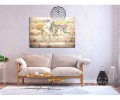 Artgeist Kamštinis paveikslas - World Map: Wooden Oceans