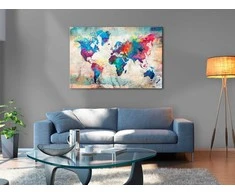 Artgeist Kamštinis paveikslas - World Map: Colourful Madness