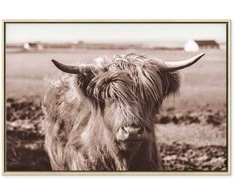 Artgeist Paveikslas - A Scottish Cow in Sepia