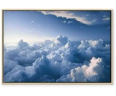Artgeist Paveikslas - Aerial Landscapes: Rays Lighting Up Fluffy Cloud Formations