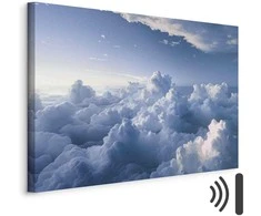 Artgeist Paveikslas - Aerial Landscapes: Rays Lighting Up Fluffy Cloud Formations