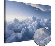 Artgeist Paveikslas - Aerial Landscapes: Rays Lighting Up Fluffy Cloud Formations