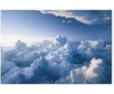 Artgeist Paveikslas - Aerial Landscapes: Rays Lighting Up Fluffy Cloud Formations