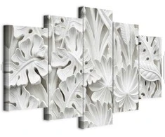 Artgeist Paveikslas - Alabaster Garden (5 Parts) Wide
