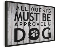 Artgeist Paveikslas - All Guests Must Be Approved by the Dog (1 Part) Wide