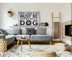 Artgeist Paveikslas - All Guests Must Be Approved by the Dog (1 Part) Wide