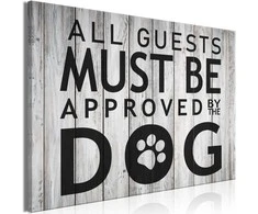 Artgeist Paveikslas - All Guests Must Be Approved by the Dog (1 Part) Wide