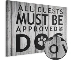 Artgeist Paveikslas - All Guests Must Be Approved by the Dog (1 Part) Wide