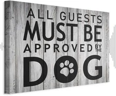 Artgeist Paveikslas - All Guests Must Be Approved by the Dog (1 Part) Wide