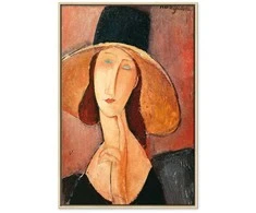 Artgeist Paveikslas - Amedeo Modigliani – Portrait of Jeanne Hebuterne in a Large Hat