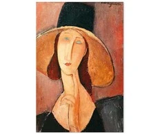 Artgeist Paveikslas - Amedeo Modigliani – Portrait of Jeanne Hebuterne in a Large Hat