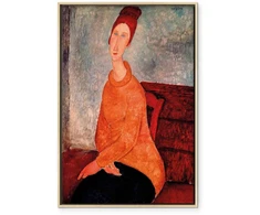 Artgeist Paveikslas - Amedeo Modigliani – Jeanne Hebuterne in a Geltona Sweater