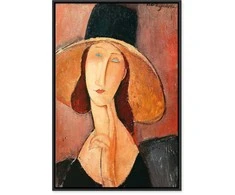 Artgeist Paveikslas - Amedeo Modigliani – Portrait of Jeanne Hebuterne in a Large Hat